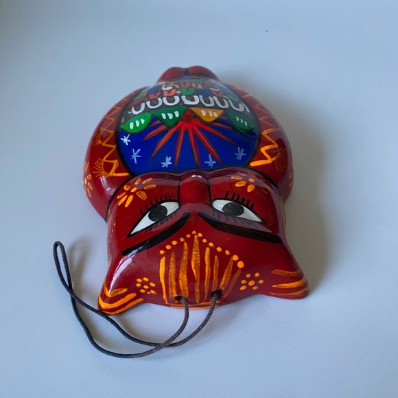 Owl Shaped 3D Wall Hanging: Mexican Folk Pottery - Picture 2 of 5